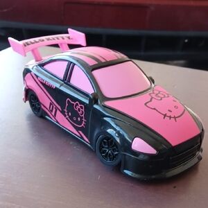 Hello Kitty Pink and Black Racing Car